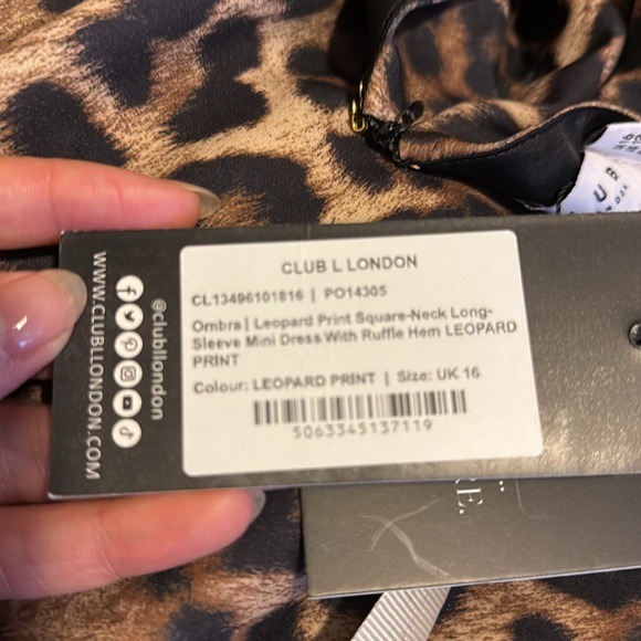 Club London Ombra Leopard Print Dress - Size US 12 - New With Tags - Picture 7 of 7